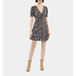 Robe Courte Imprimée Avec Boutonnage Femme
