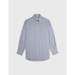 Chemise oversize Delina rayée bleue