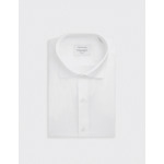 Chemise col italien en façonné uni