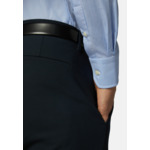 Chemise À Rayures Bleu Clair En Popeline De Coton Slim