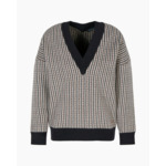 Pullover-milk/liq/black pied