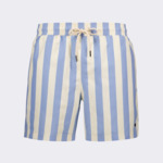 Maillot de bain rayé écru & bleu clair