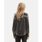 Chemise À Sequins Grise Femme