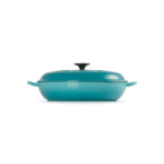 Faitout campagnard 30cm en fonte émaillée bleu caraïbes