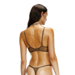 Soutien-gorge plongeant en dentelle effet camouflage