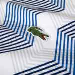 Lacoste - Housse de couette en satin de coton bleu, L Weave