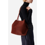 Petit Cabas Daily En Cuir Velours En Coton