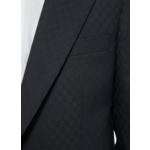 Veste de smoking ajustée à motif damier