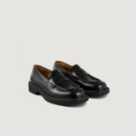 Mocassins en cuir glacé