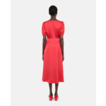 Robe Longue Avec Boutonnage Rouge Femme
