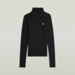 Faux-col côtelé slim avec logo