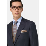 Costume à Fines Rayures en Laine