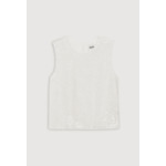 Top sans manches sequins écru