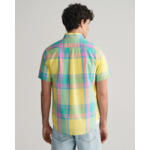 Chemise regular fit à carreaux madras colorés et manches courtes