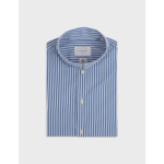 Chemise semi-ajustée rayée bleue