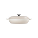 Faitout campagnard 30cm en fonte émaillée meringue