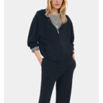 Sweatshirt À Capuche En Laine Et Cachemire Noir Femme