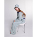 Pantalon large en tweed