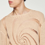 Pull en coton crochet spirale