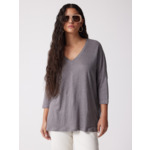 T-shirt lin Emilie ARDOISE