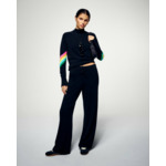 Pull Col Montant Bandes Manches