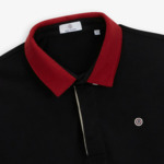 Maillot rugby manches courtes bicolore Landry noir