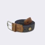 Ceinture bleu marine & écrue