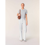 Polo en maille à rayures