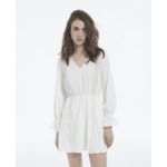 Robe Courte Manches Longues Avec Galons Dentelles Femme