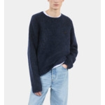 Pull En Mohair Et Laine Bleu Marine Homme