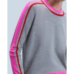 Pull Col Rond Bandes Bicolore