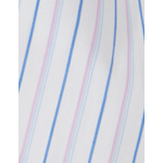 Chemise ambre en popeline rayée bleu