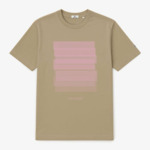 T-shirt manches courtes en coton avec imprimé beige