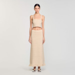 Top court en maille strassée