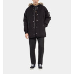 Parka À Capuche Noire Homme