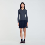 Pull en maille à côtes