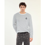 Pull Blason À Rayures En Laine Et Cachemire Homme