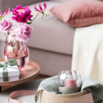 Rose Garden Home - Photophore transparent en cristallin