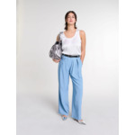 Pantalon de tailleur large à plis