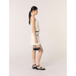 Jupe courte à galons contrastés