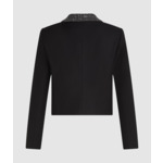 BOUCLE DETAIL TWILL JACKET