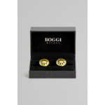 Boutons De Manchette Ronds Avec Fleur