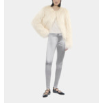 Legging Satiné Argenté Femme