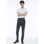 Pantalon élastiqué en flanelle de laine