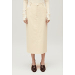 Jupe midi beige clair