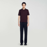 Polo en maille à col zippé