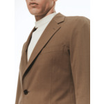 Costume droit en laine et coton