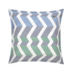 Lacoste - Taie d'oreiller en satin de coton bleu, L Weave