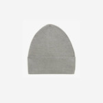 Bonnet uni en coton et laine gris acier