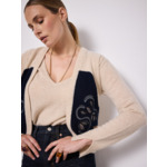 Gilet cachemire Dimitri BEIGE_MARINE